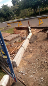 Construção de calçada 