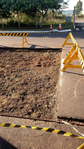 Construção de calçada 