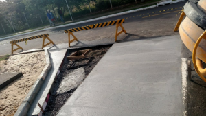 Construção de calçada 
