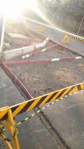 Construção de calçada 