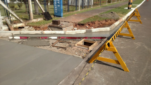 Construção de calçada 
